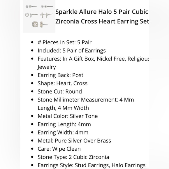 Sparkle Allure Fine Silver Plated CZ Earrings - Picture 7 of 7